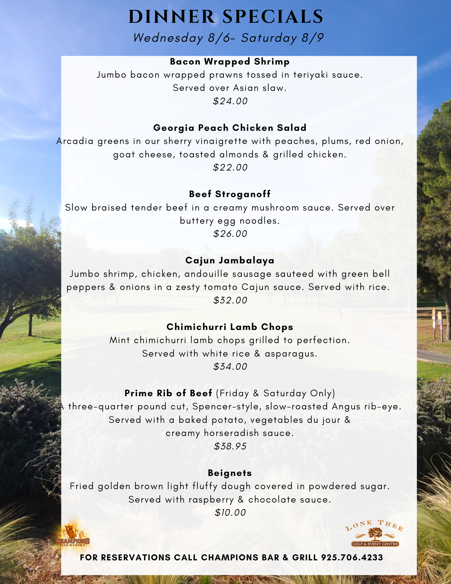 Dinner Specials 86 89