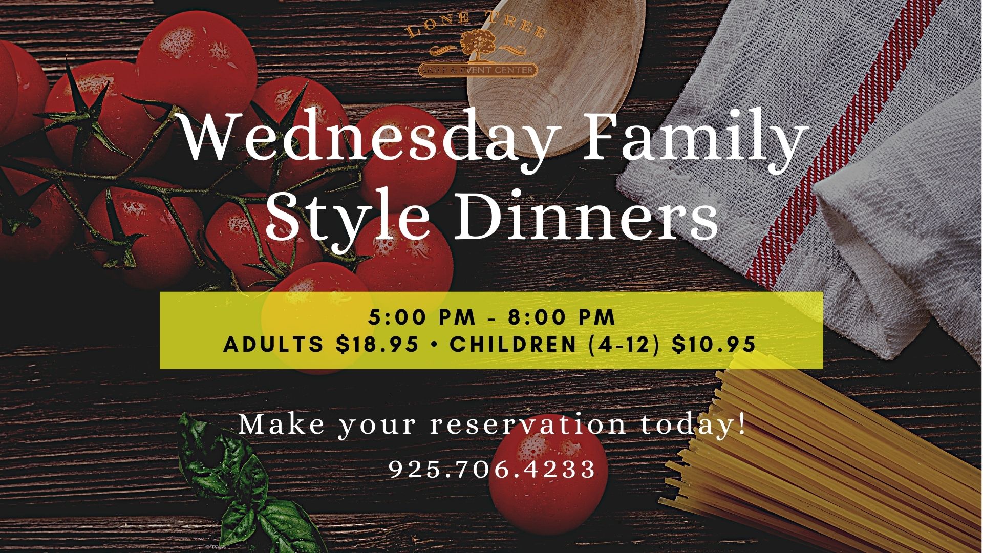 Wednesday Family Style Dinner Slide 2021 