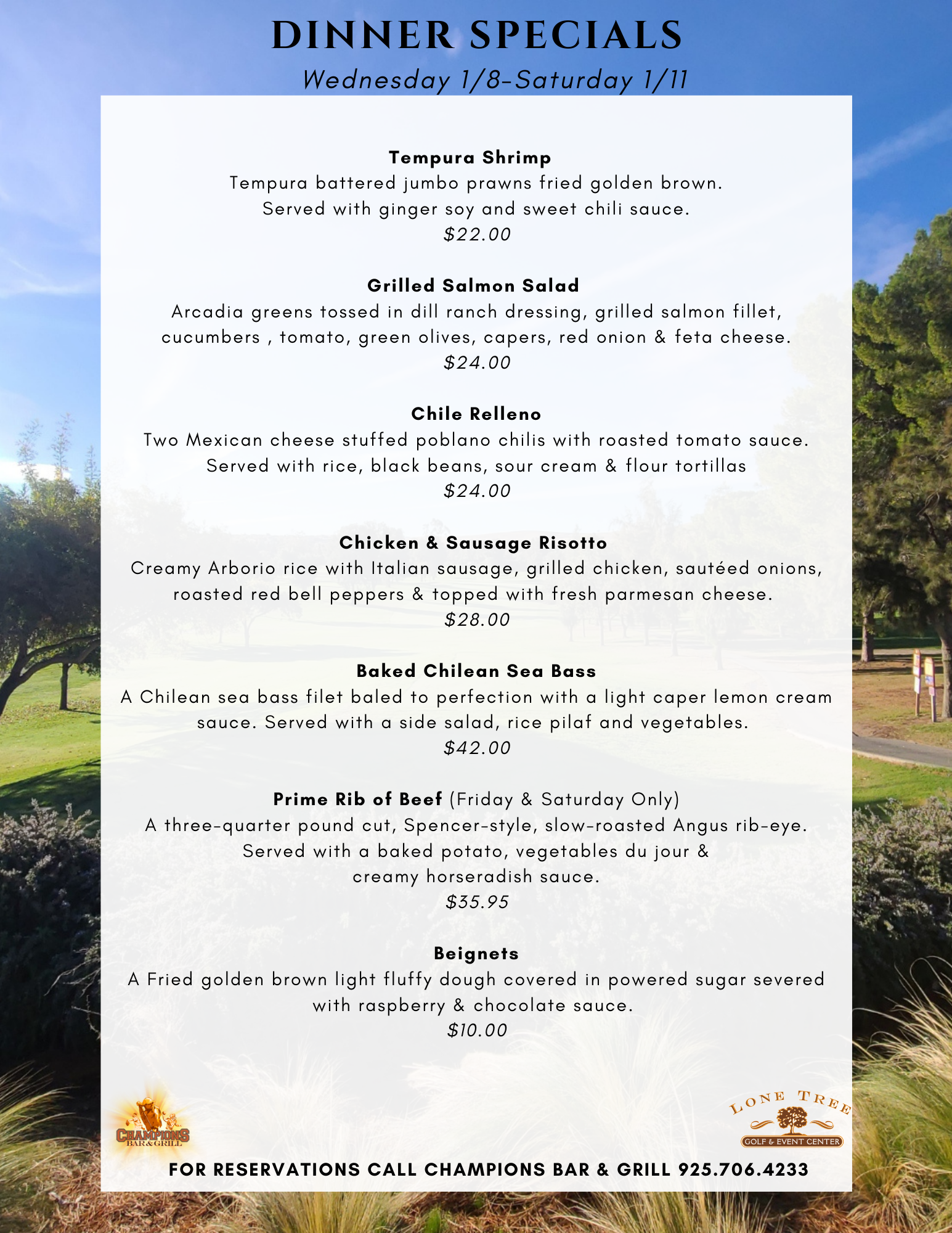  Dinner Specials 18 111