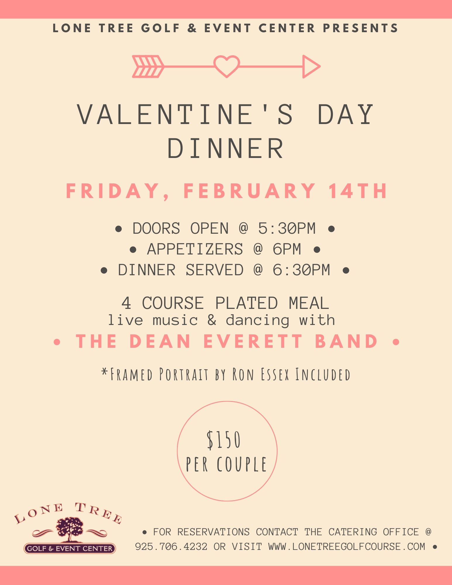 2020 Valentines Day Dinner Flyer