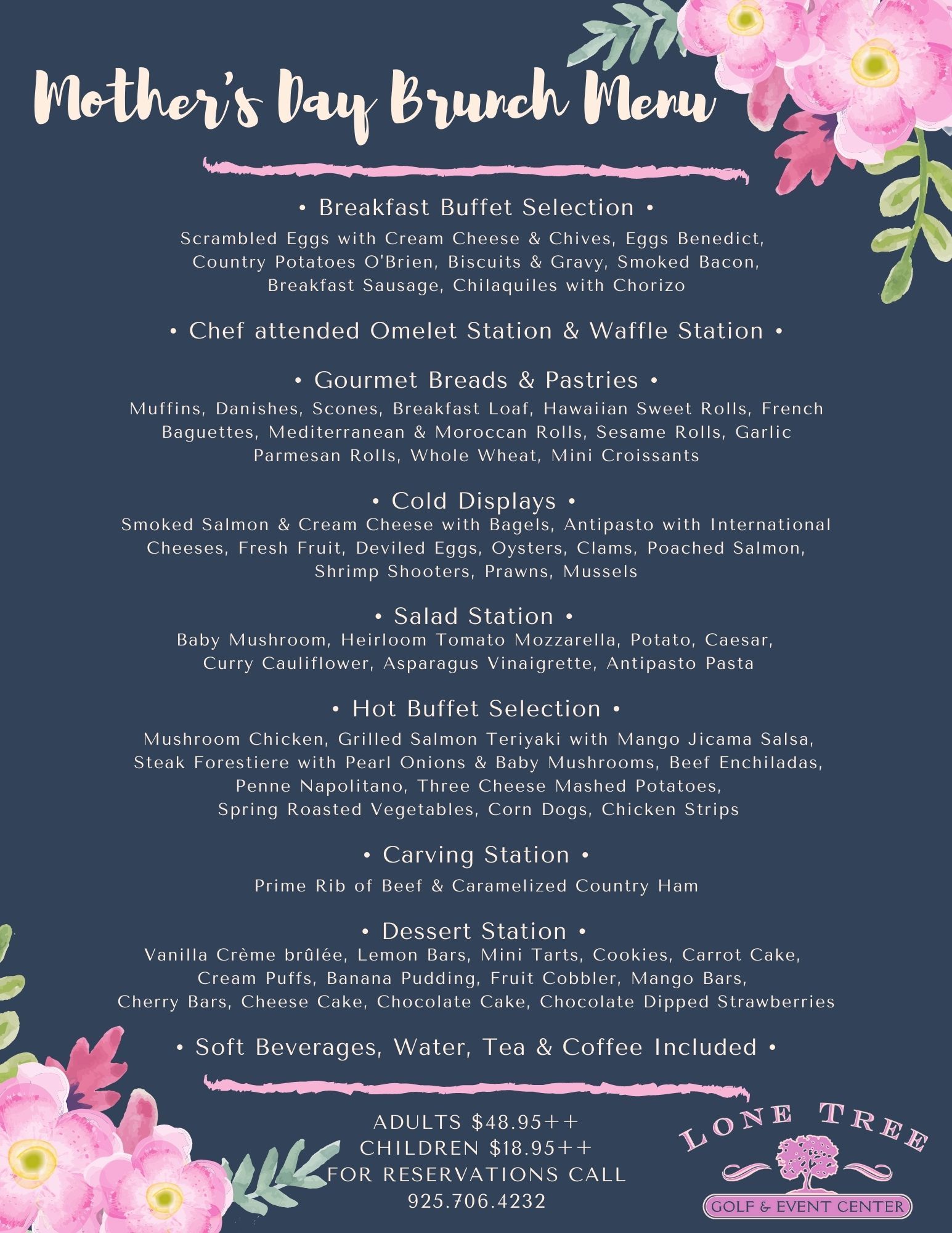 2022 Mothers Day Brunch Menu