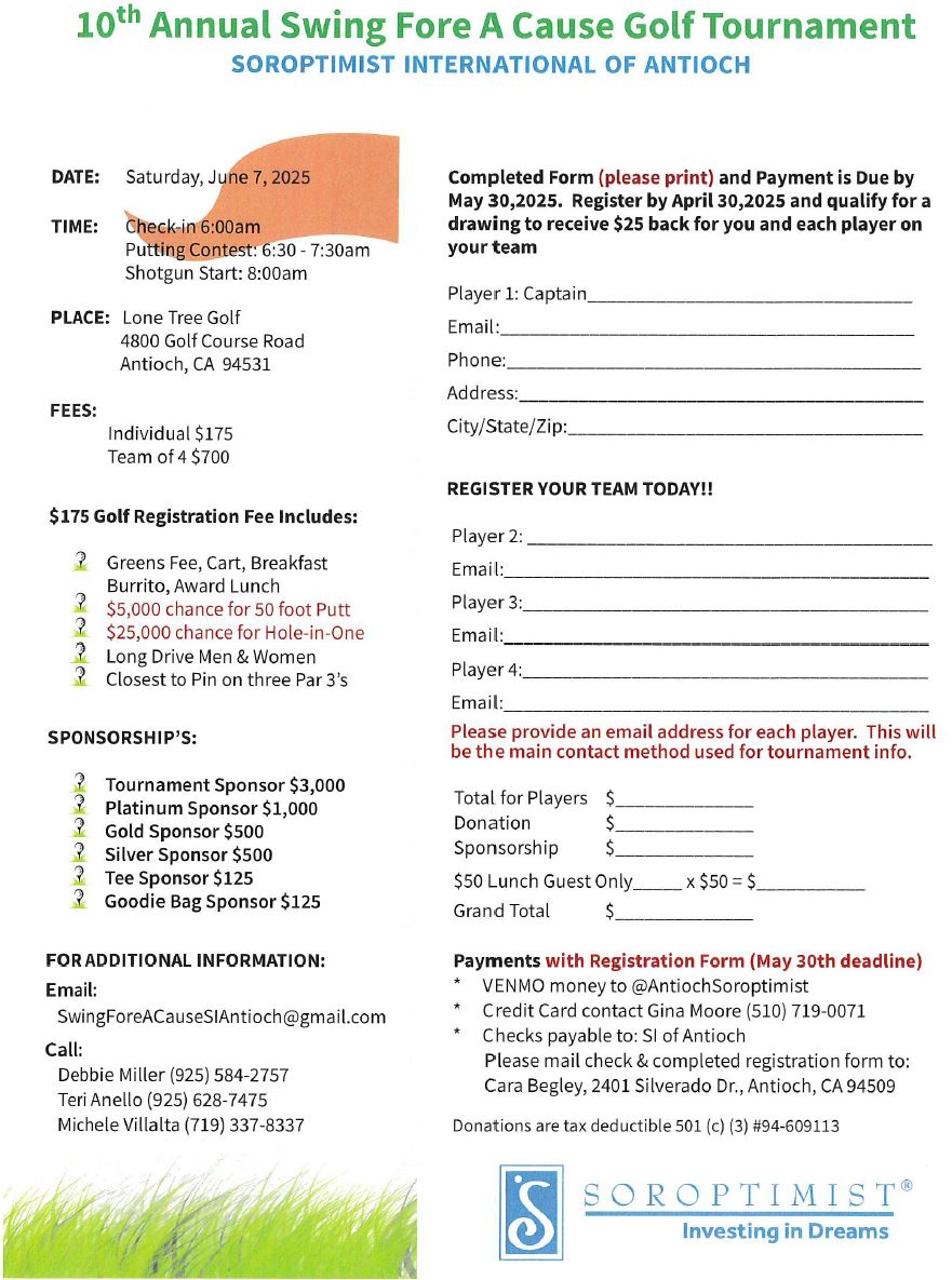 2025 Soroptimist Signup