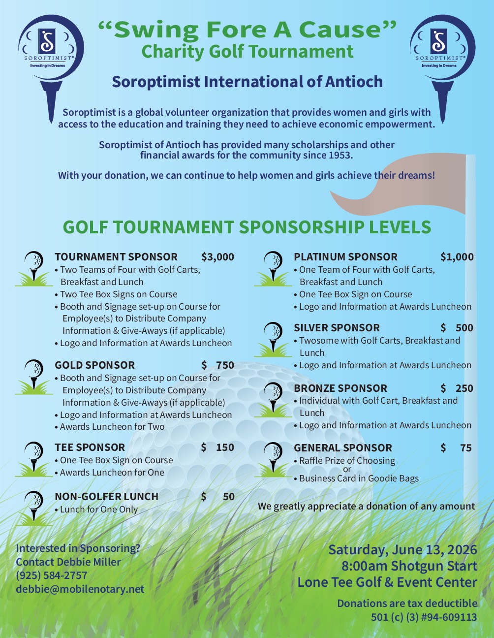 2026 Soroptimist Golf Tournament