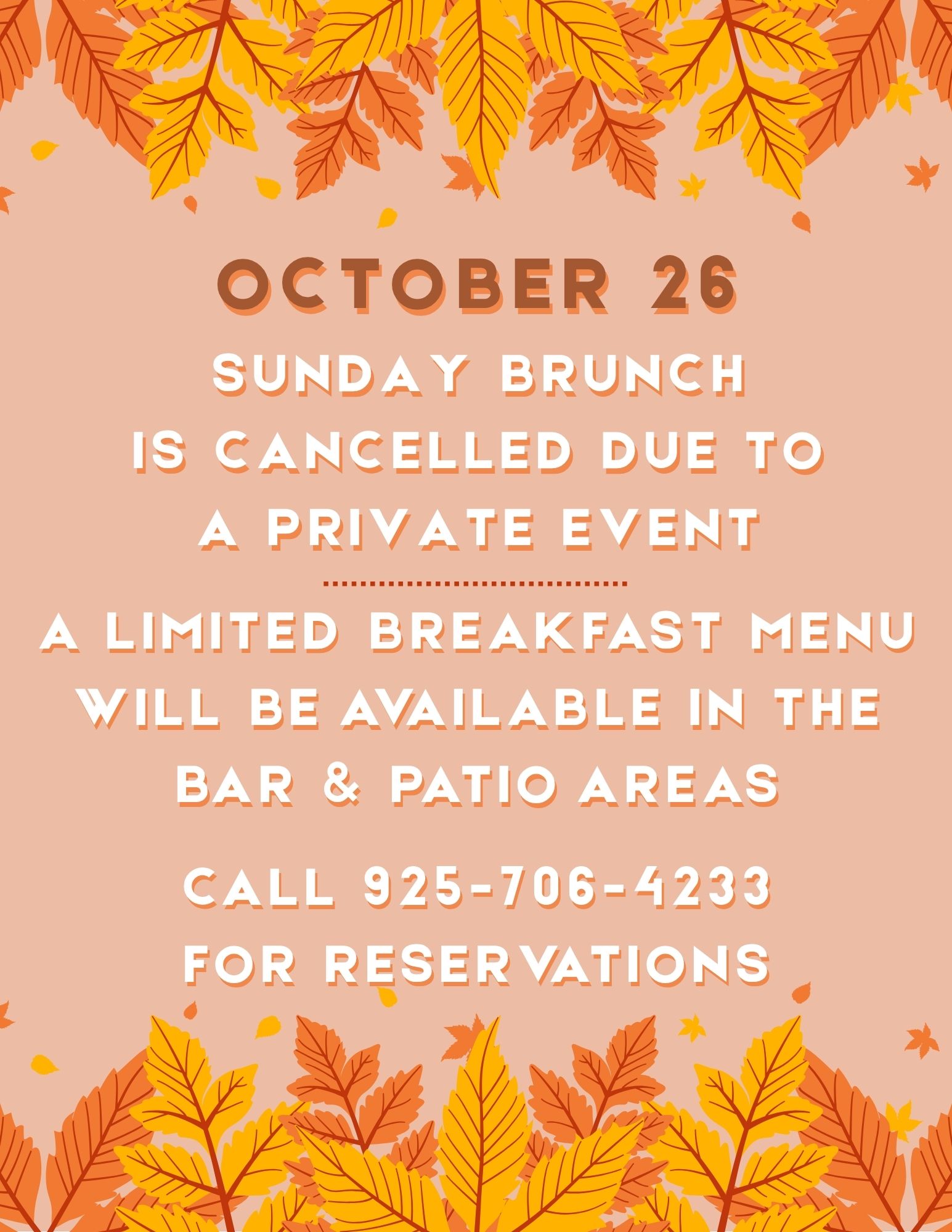 October 26 Sunday Brunch